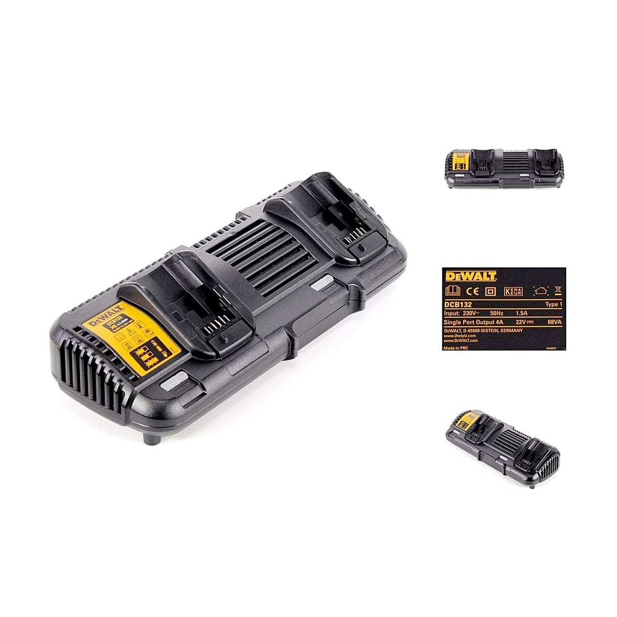 Dewalt 10.8V / 14.4V / 18V XR Dual Port Charger, DCB132-QW