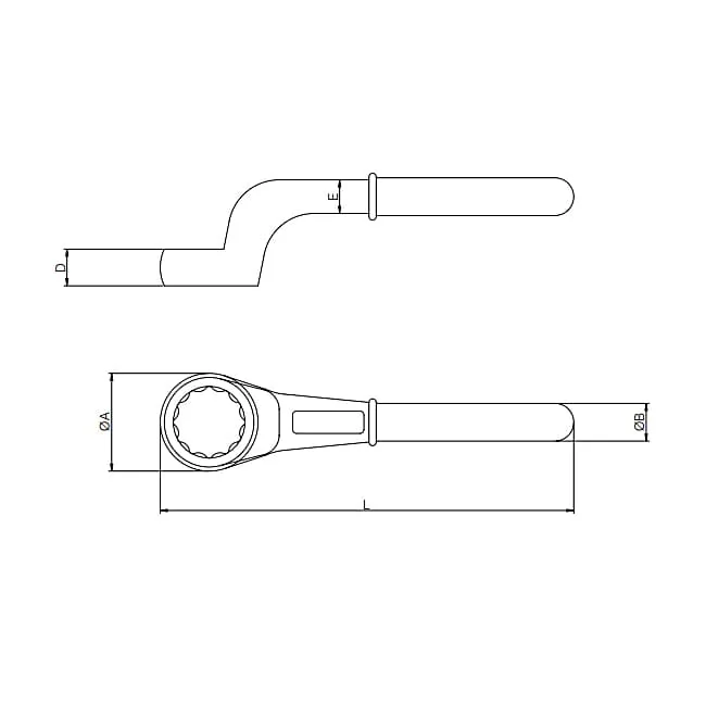 Taparia 32 mm Slogging Ring Offset Spanner With Round Handle, SSROR 32