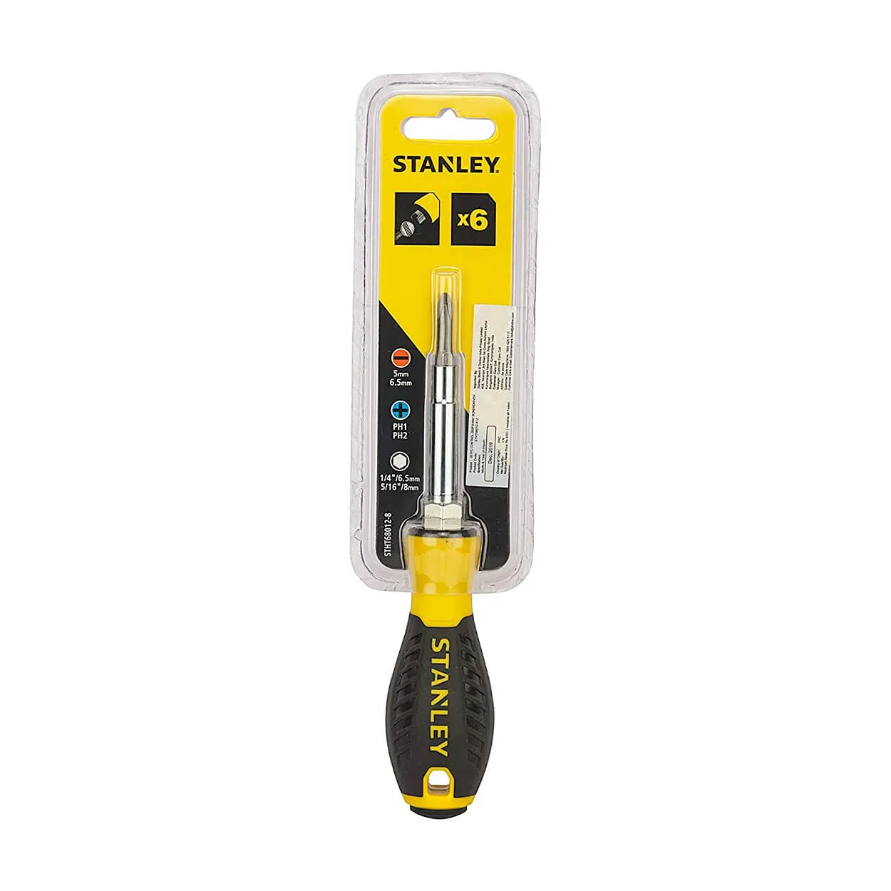 Stanley 6 Way Quick Change Screwdriver Set, STHT68012-8