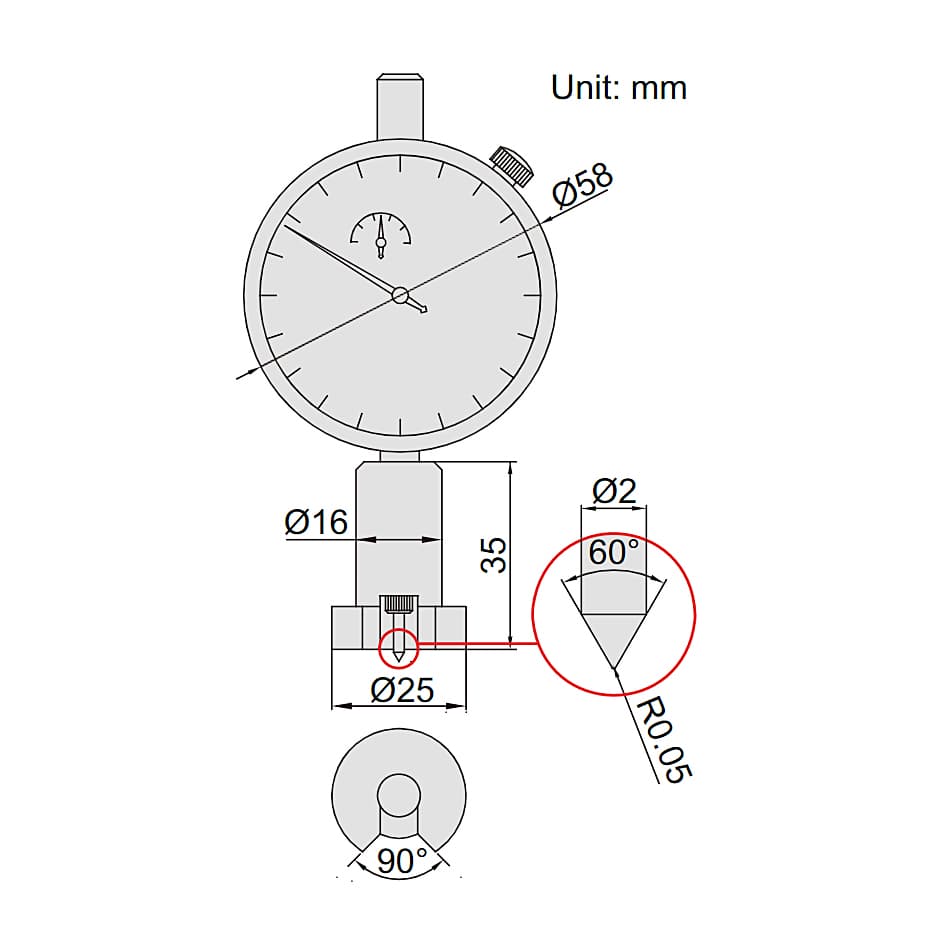 Insize 0 - 1 mm Surface Profile Gauge, 2344-1