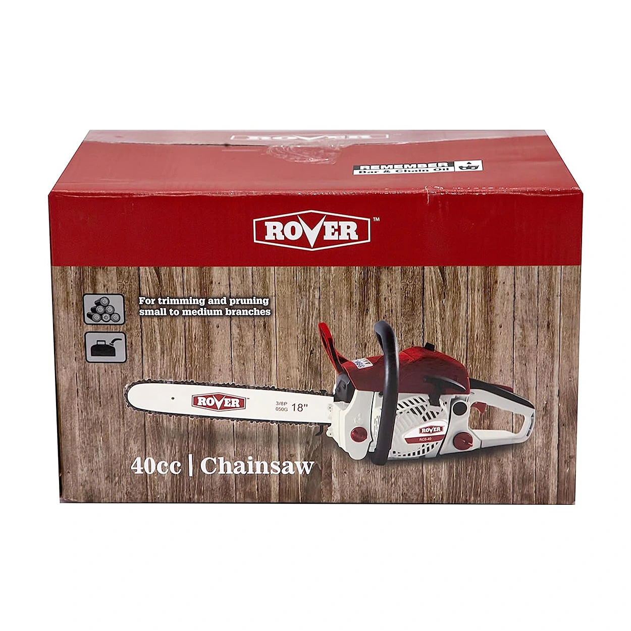Rover 18 Inch / 2 HP Gasoline Chain Saw With Oregon Chain, RCS-4018