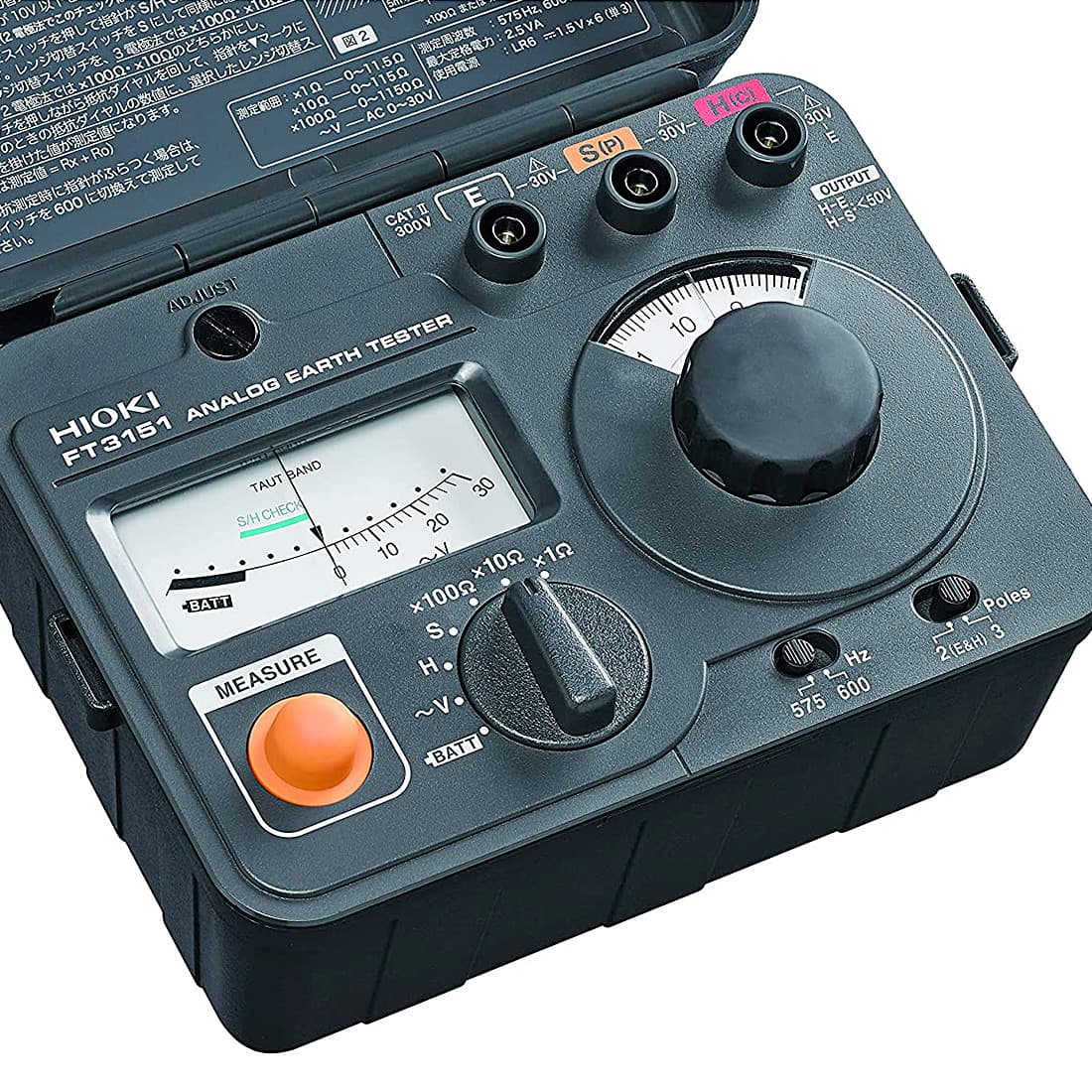 Hioki Analog Earth Tester With Easy Cord Winding System, FT3151