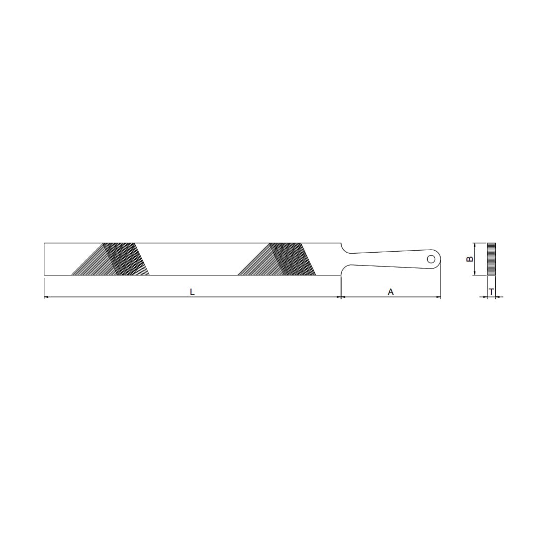 Taparia 250 mm / 10 inch Flat Handle Machinist File (2nd Cut), FLH 2502