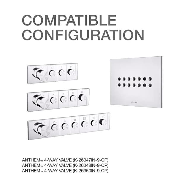 Kohler Beitou Moving Water Tile / Body Shower In Polished Chrome Finish (Pack Of 2 Pcs), K-22957T-CP