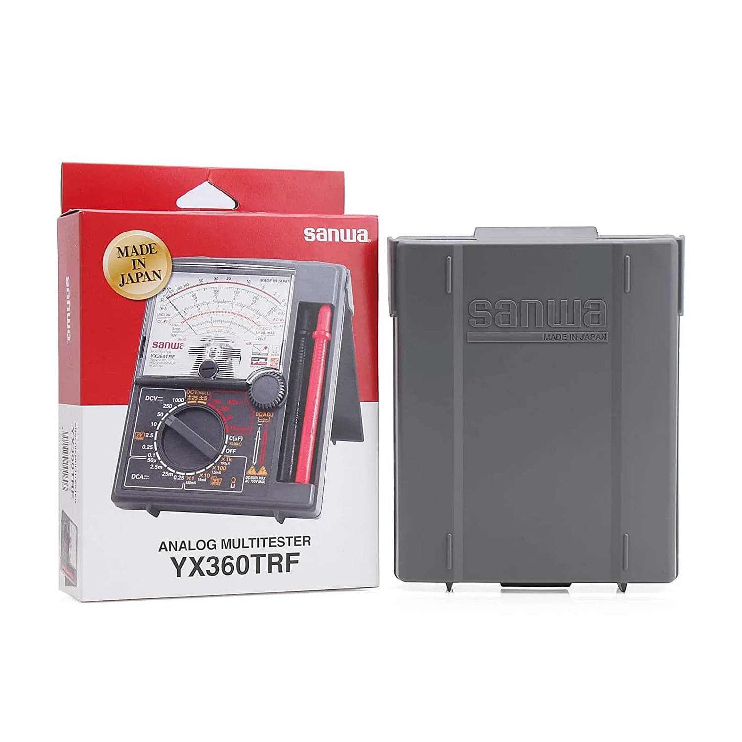 Sanwa 0.1 - 1000V Analog Multimeter With Built-In Case, YX360TRF