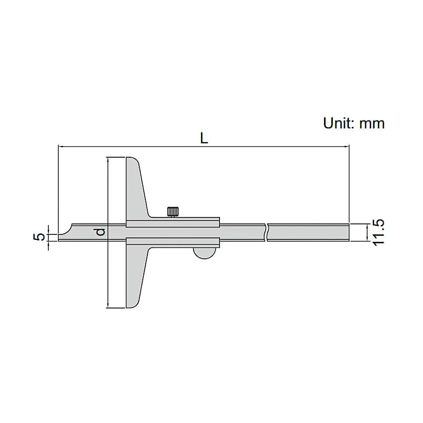 Insize 200 mm / 8 inch Vernier Depth Gauge (Standard Type), 1240-2001