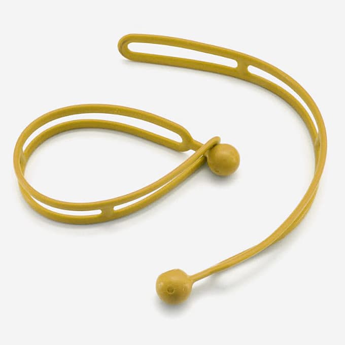 BluBird 16 inch Heavy Duty Expandable Rapid Tie Adjustable Strap / Indoor Outdoor Ball Ties Cord - Yellow (Pack of 2 Pcs), BBRT01-YL