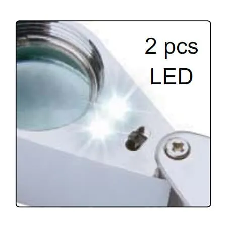 Insize Folding Magnifier With Illumination, 7515-10