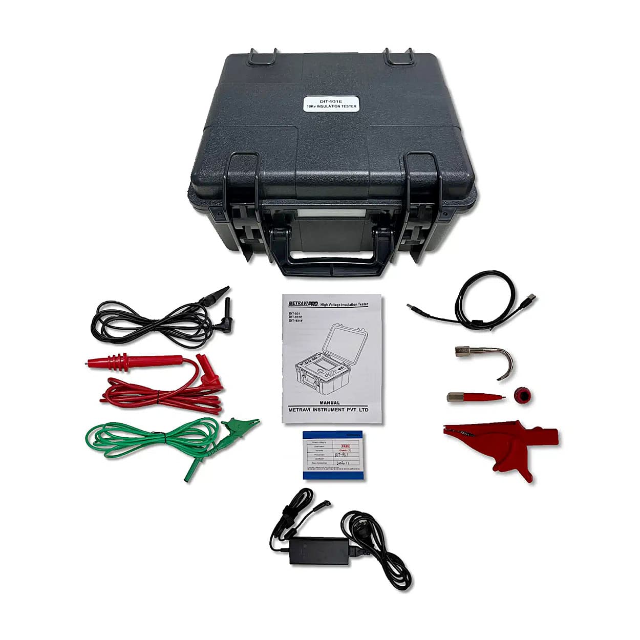 Metravi 10kV / 0.005M - 20T Ohms High Voltage Digital Insulation Tester, PRO DIT-931E