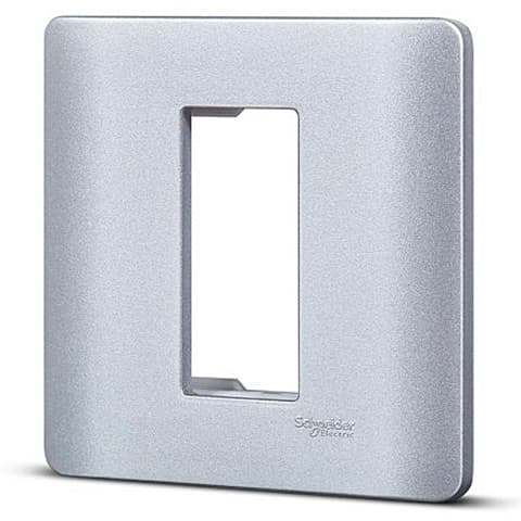 Schneider Electric Zencelo 1 M Grid & 1 Module Cover Frame - Satin Silver (Pack of 10 Pcs), IN8401C(SA)