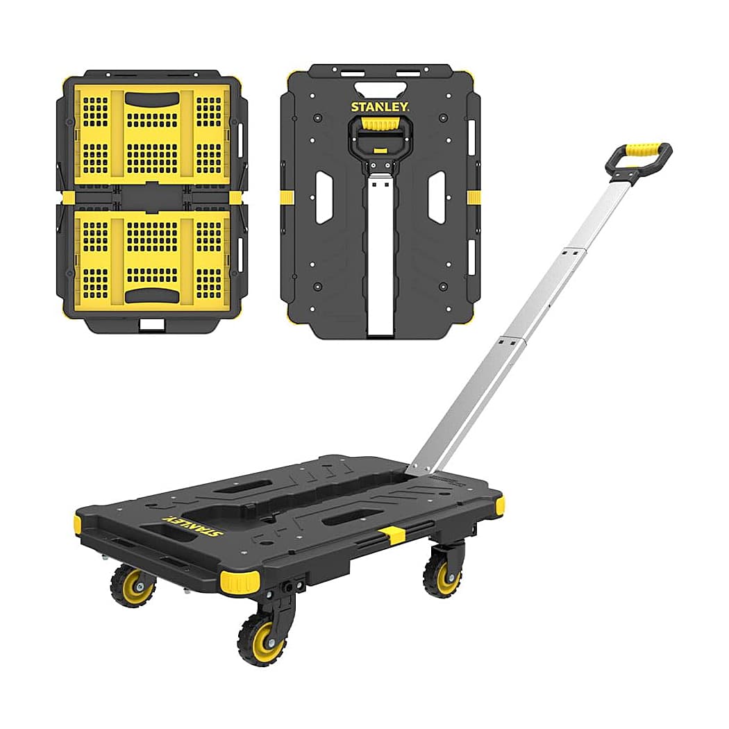 Stanley 137 Kg Load Capacity Utility Platform Dolly with Folding Utility Basket (Combi Pack), SXWT-PC532B-SP