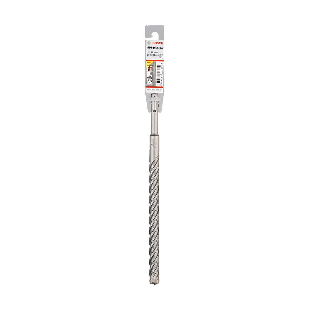 Bosch 16 x 200 x 260 mm SDS Plus-5X Hammer Drill Bits, 2 608 833 826