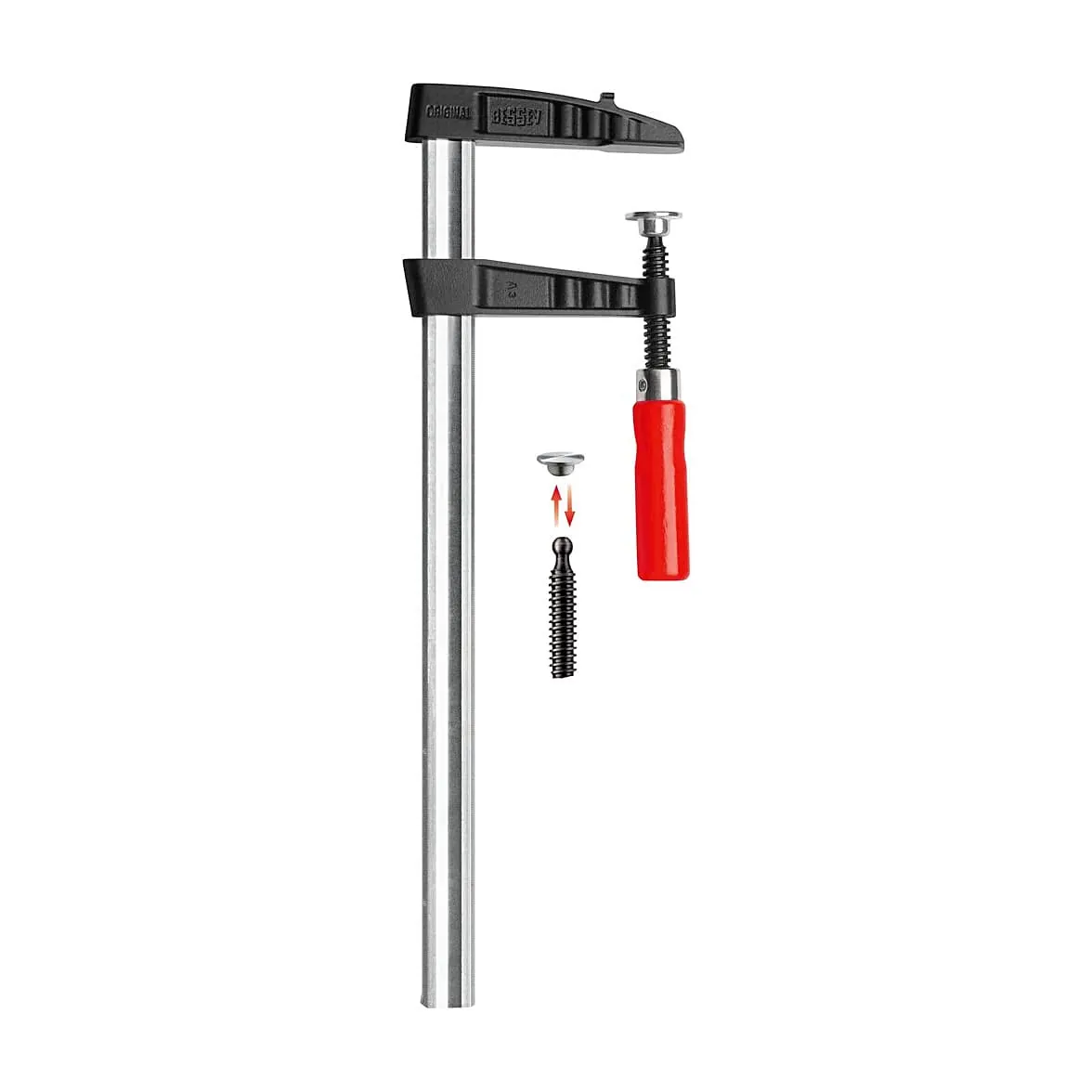 Bessey 2000 mm Heavy-Duty Malleable Cast Iron Screw Clamp with Wooden Handle, TGK200