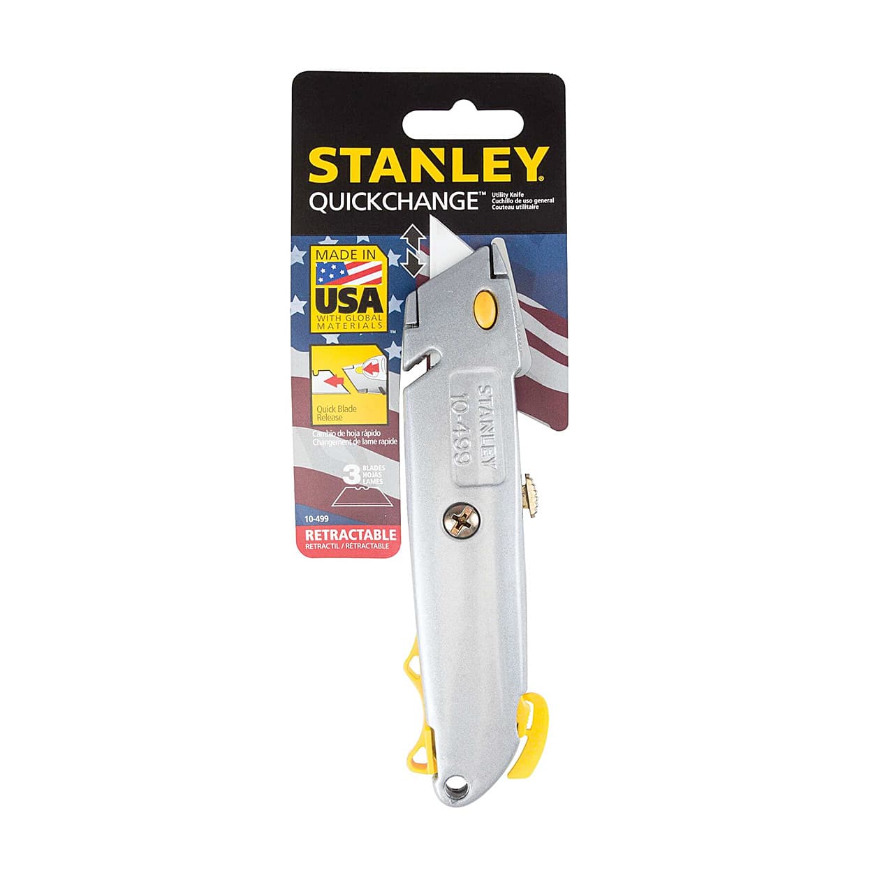 Stanley 162 mm Quick Change Retractable Utility Knife, 10-499