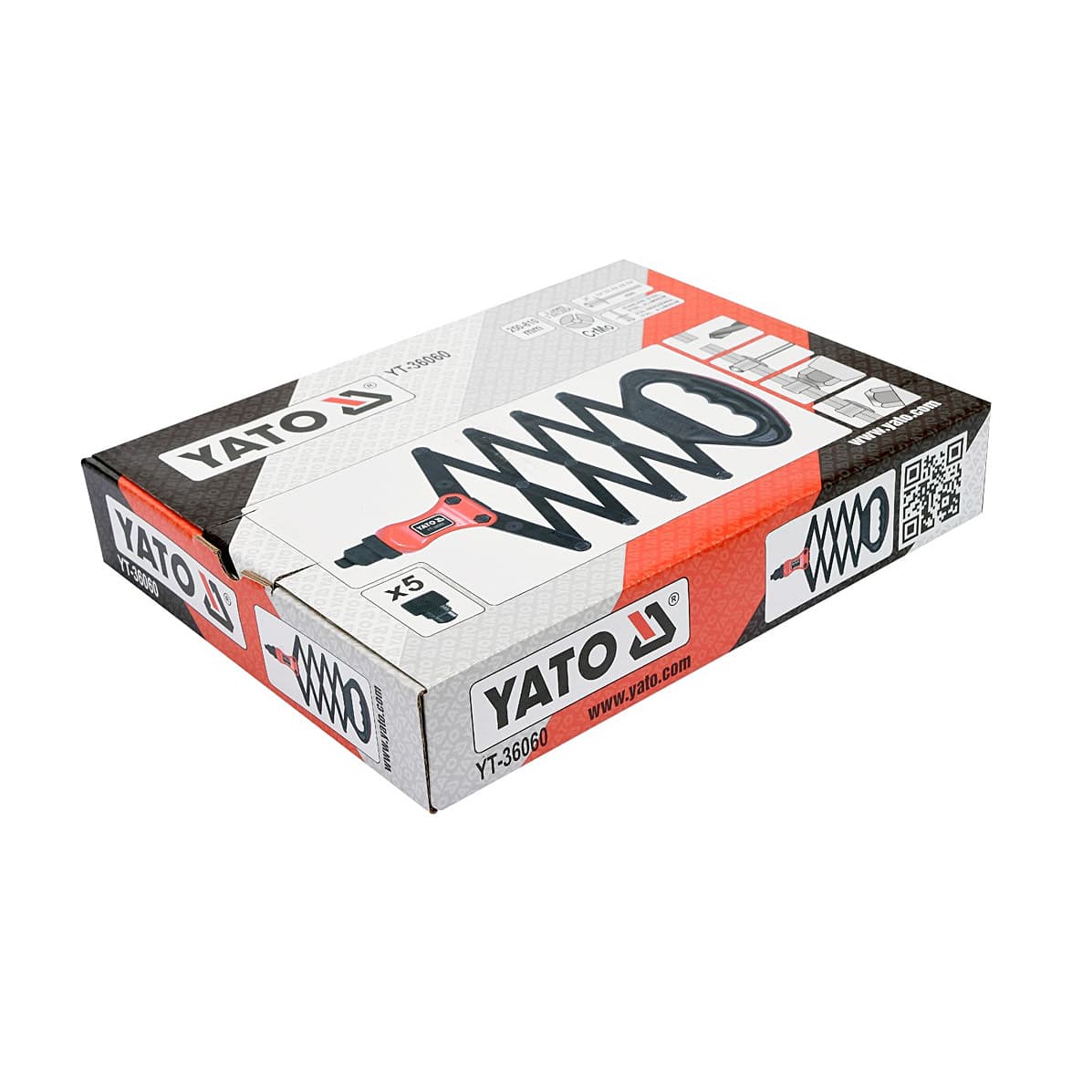 Yato 2.4 - 6.4 mm Lazy Tongue Riveter, YT-36060