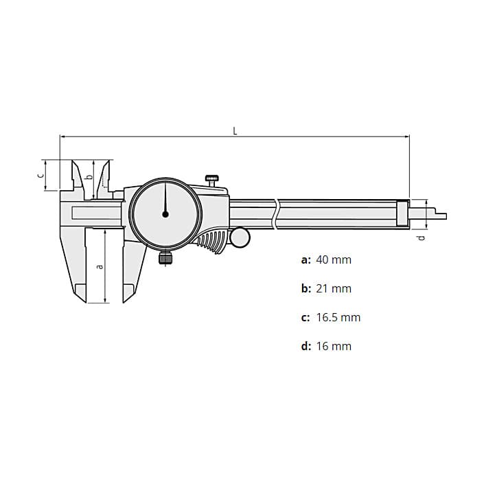 Mitutoyo 150 mm / 6 inch Dial Caliper, 505-730