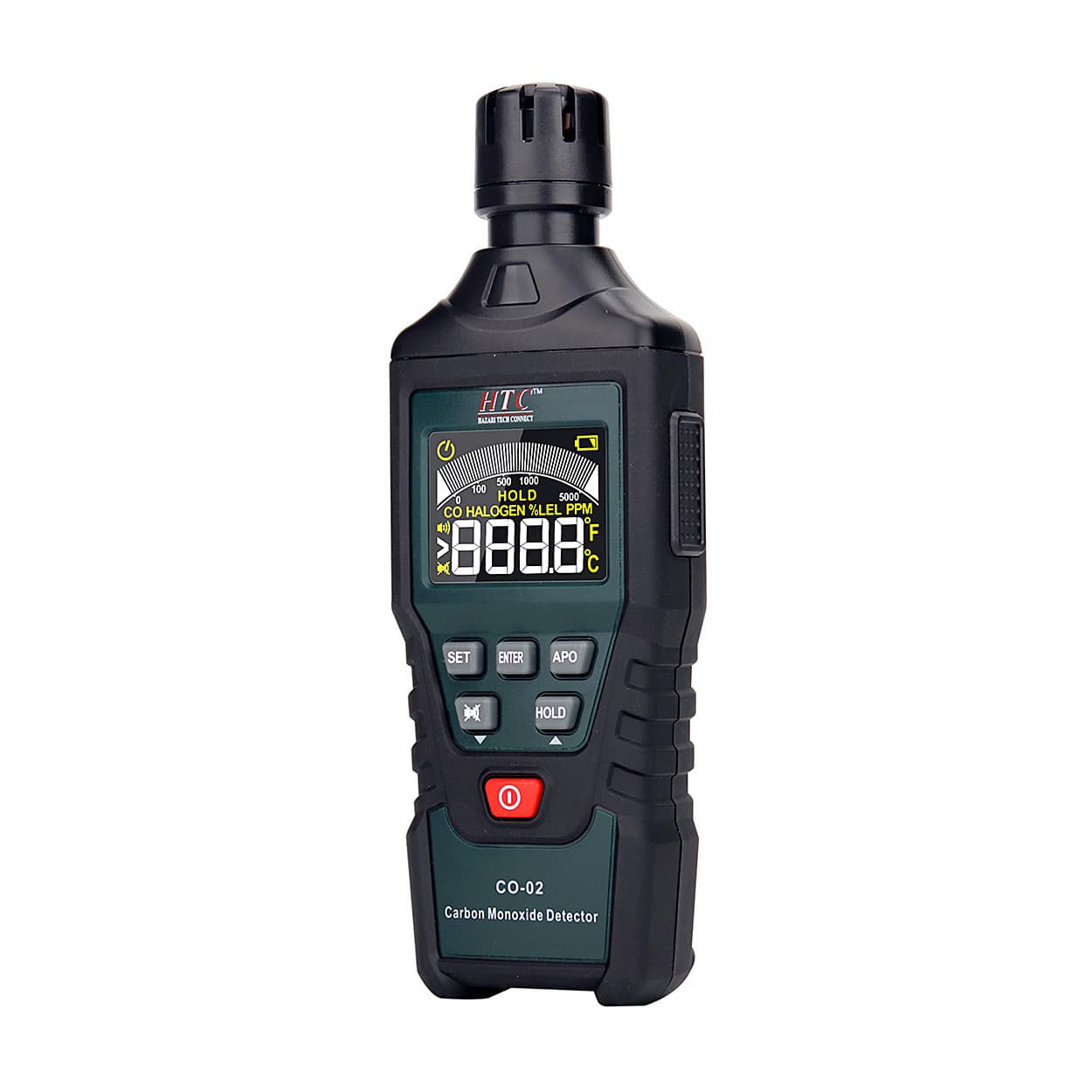 HTC 0 - 5000 PPM Carbon Monoxide Meter, CO-02