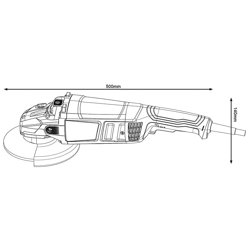 Bosch 180mm / 7 inch 2200W Professional Angle Grinder, GWS 2200-180