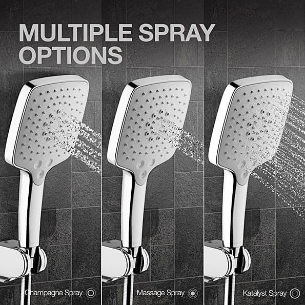 Kohler Rain Duet Square Hand Shower Without Hose In Polished Chrome Finish, K-97009IN-CP