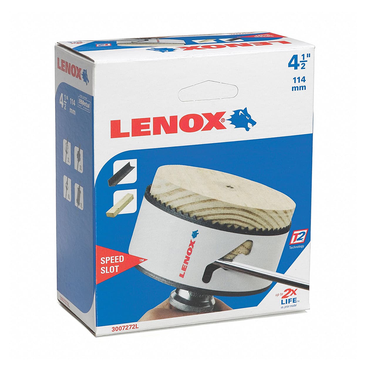 Lenox 114 mm / 4-1/2 inch Bi-Metal Speed Slot Hole Saw With T3 Technology, 3007272L