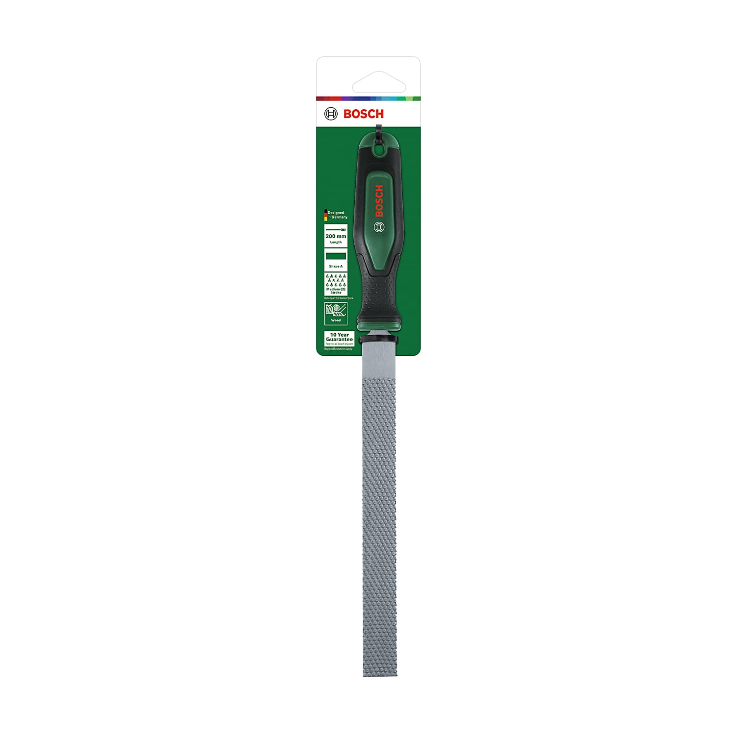 Bosch 200 mm / 8 inch Flat Wood Rasp File, 1 600 A03 DS2