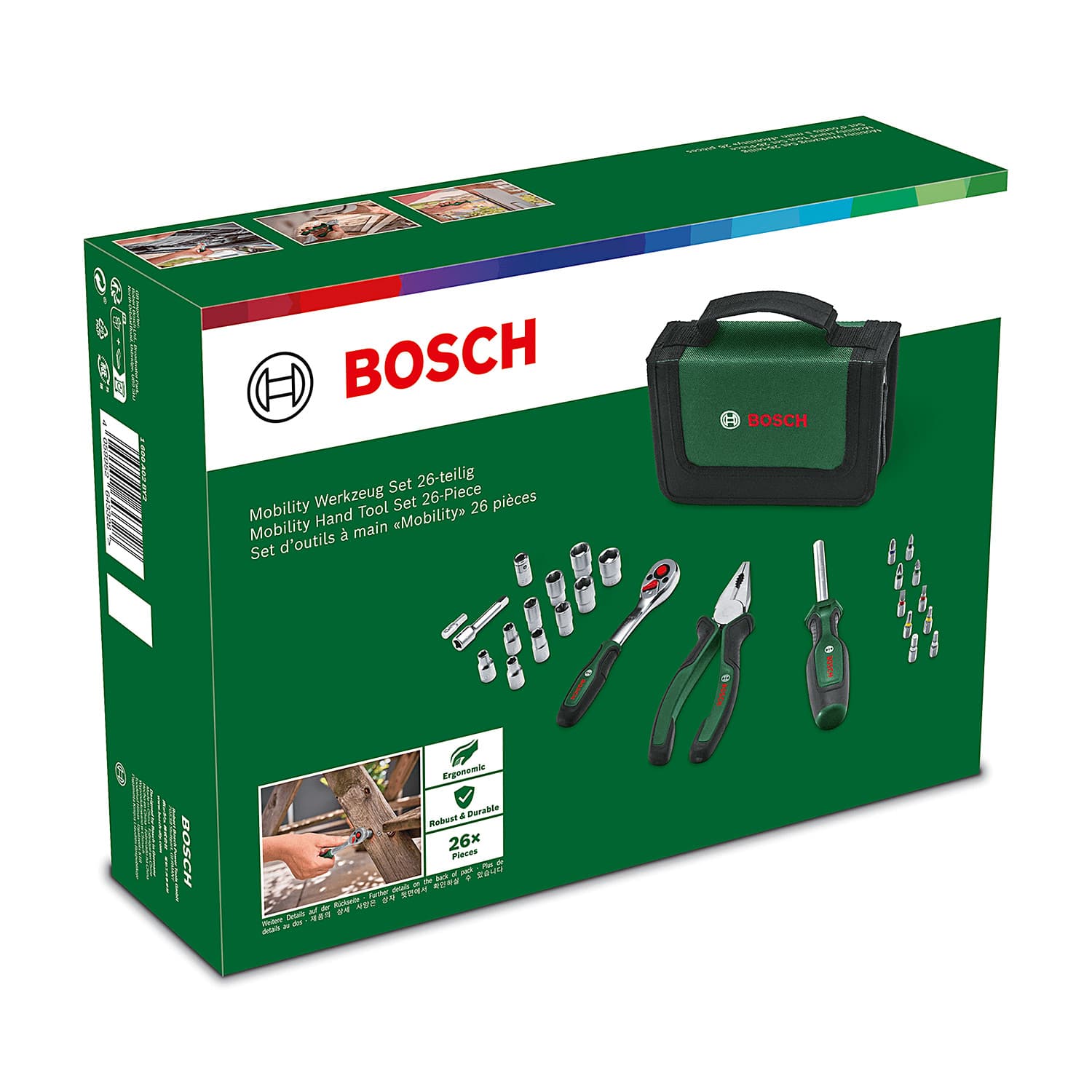 Bosch 26 Pcs Mobility Hand Tool Set, 1 600 A02 BY2