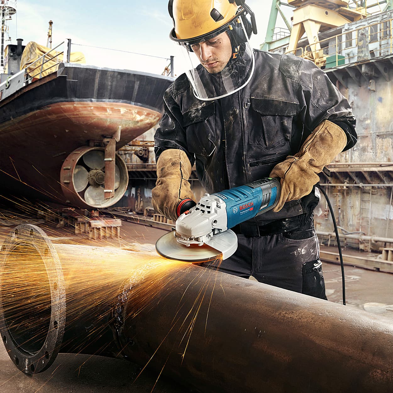 Bosch 180mm / 7 inch 2800W Professional Angle Grinder With Brushless Motor, GWS 30-180 B