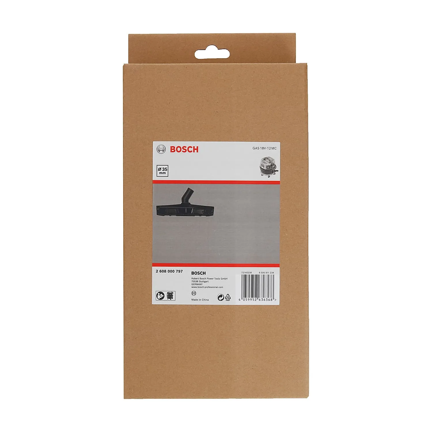 Bosch 280 x 133 x 70 mm Wide Floor nozzle for Dust Extractors, 2 608 000 797