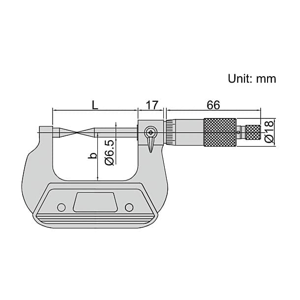 Insize 0 - 25 mm Point Micrometer, 3230-25A