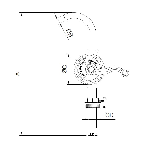 Taparia 12 Ltr/Min (Flow Rate) Rotary Barrel Pump, RBP 90