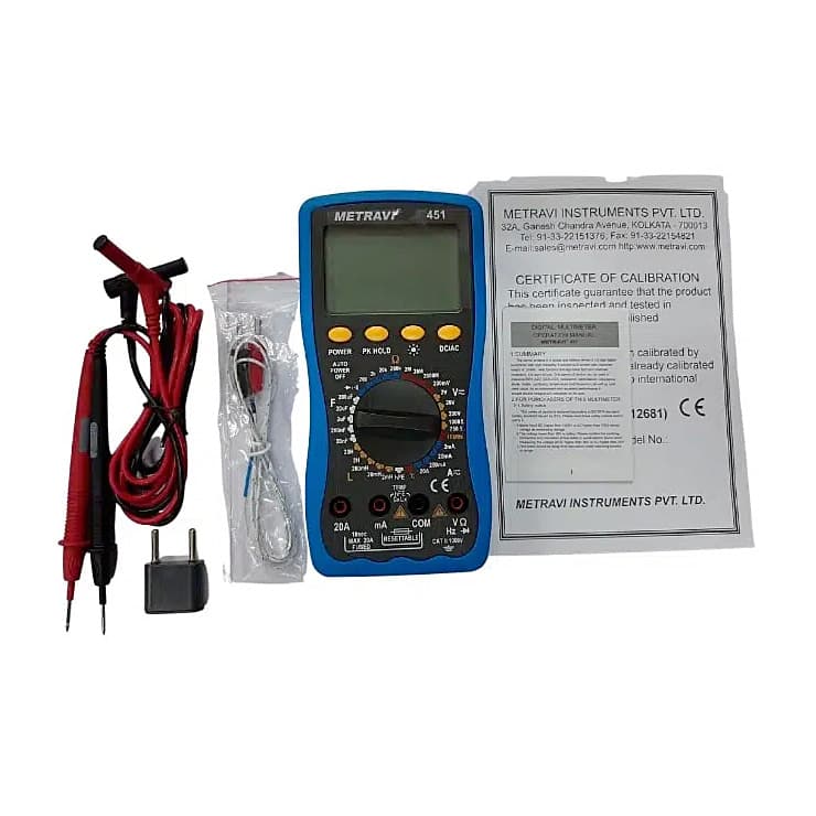 Metravi 3-1/2 Digits / 200 - 2000M Ohms Digital LCR Meter With Multimeter, 451