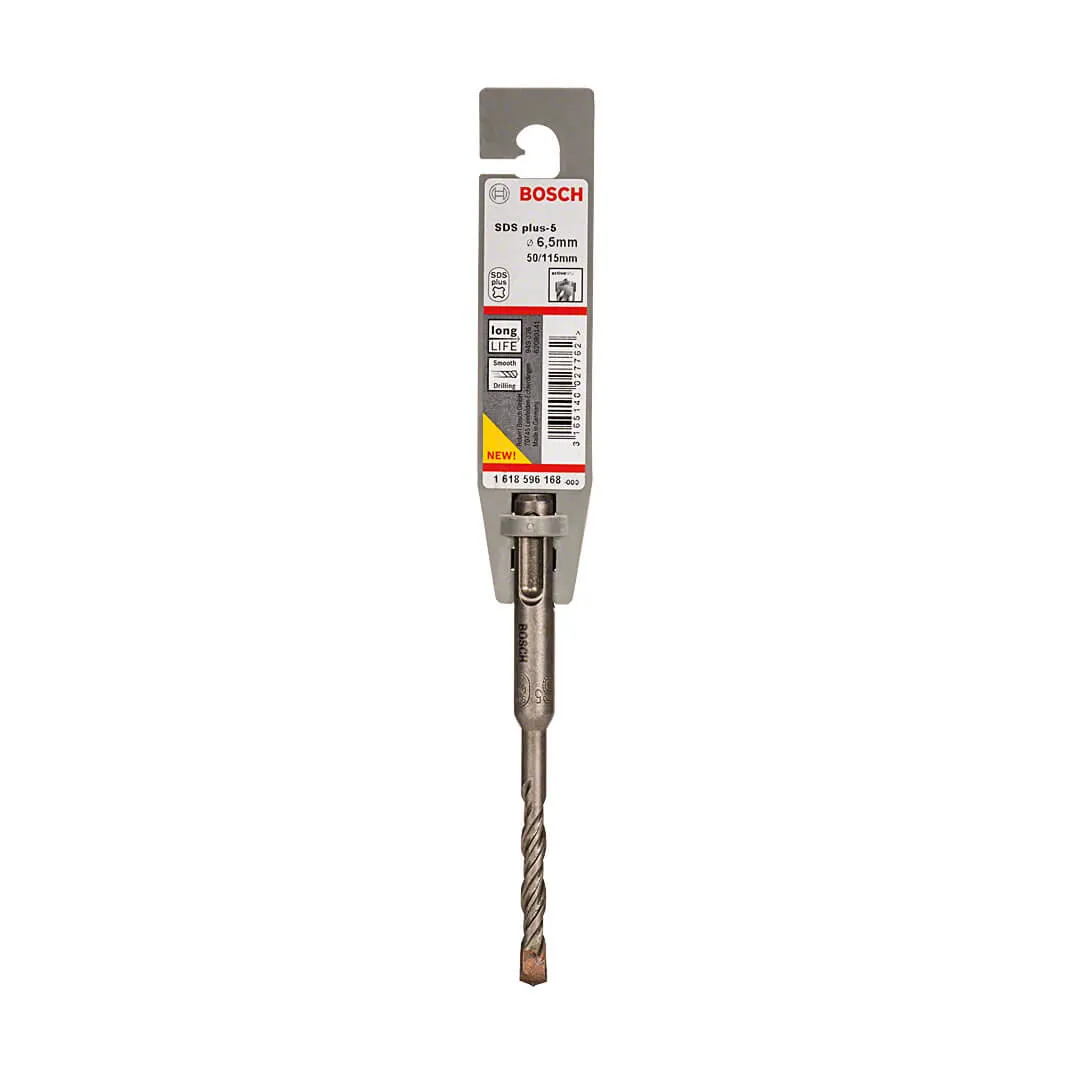 Bosch 6.50 x 115 mm SDS Plus-5 Drill Bits, 1 618 596 168