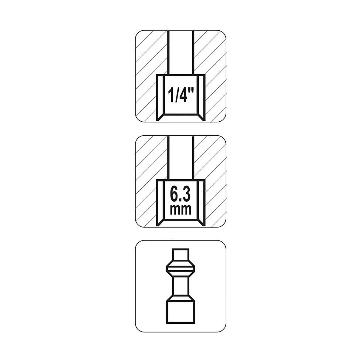 Yato 1/4 Inch Quick Coupler 1/4" F x 1/4" M, YT-2403