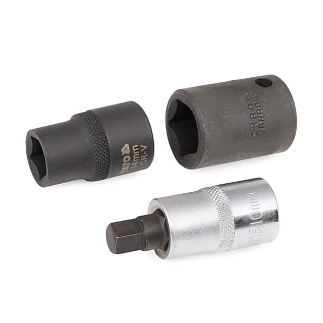 Yato 3 Pcs / 1/2 Inch Sq. Drive Pentagonal Brake Socket Bit Set, YT-06807