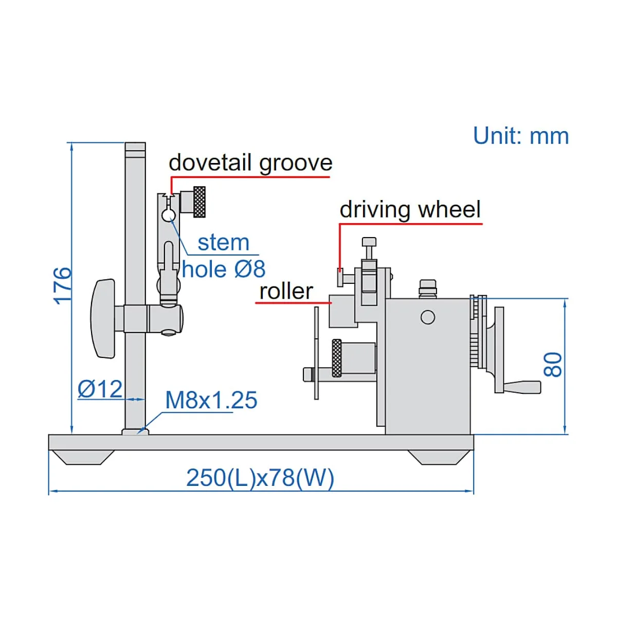 Insize 3.5 - 25 mm Concentricity Gauge without Dial test indicator, 4789-1