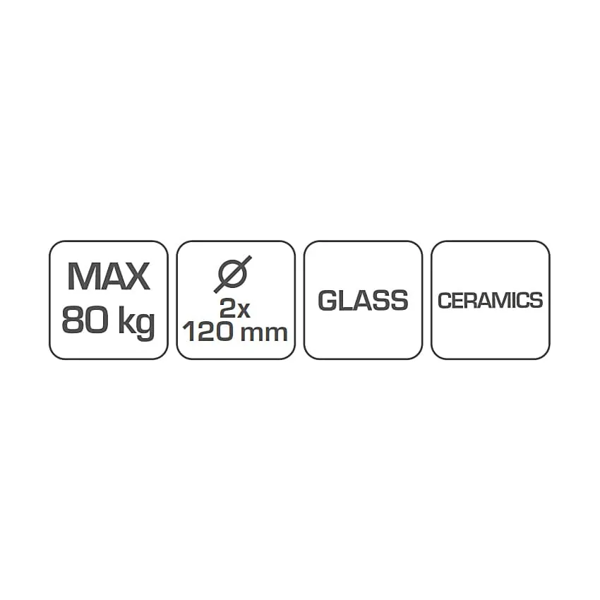 Hogert 120 mm Double Lifting Suction Cup, HT4B316