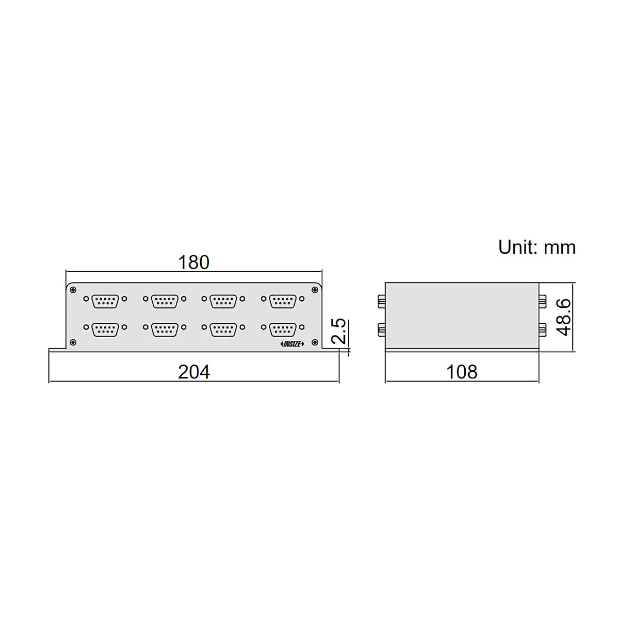 Insize Multichannel Interface Boxe for Capacitance Linear Gauge, 7107-2