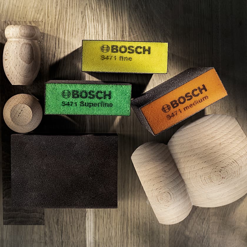 Bosch 69 x 97 x 26 mm Foam Abrasives Expert S471 Standard Sanding Block (Fine Grit), 2 608 901 170