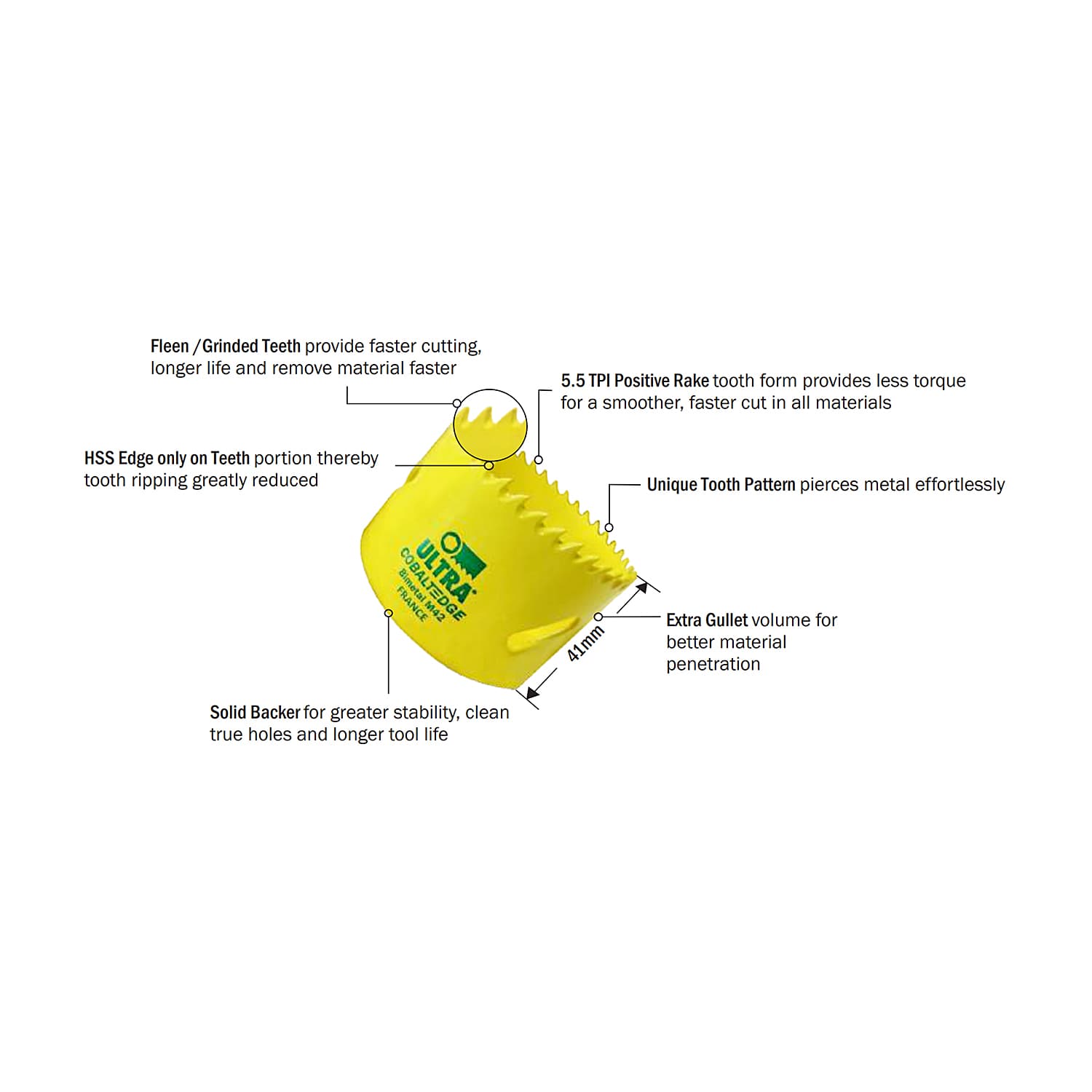 Ultra Cobaltedge 111 mm HSS Bi-metal Holesaw