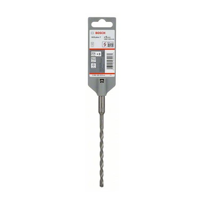 Bosch 6.00 x 165 mm SDS plus-7 Hammer Drill Bits, 2 608 585 029