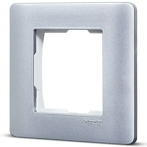 Schneider Electric Zencelo 2 M Grid & 2 Module Cover Frame - Satin Silver (Pack of 10 Pcs), IN8402C(SA)