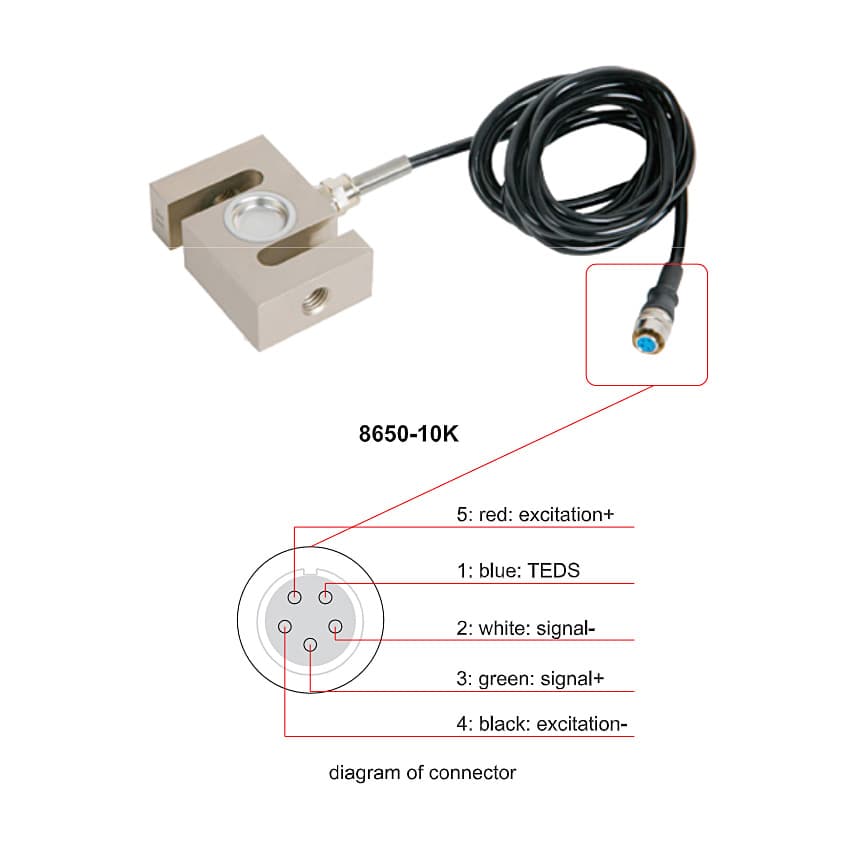 Insize 15kN /1.5T Compression Sensor (S-Type Tensile), 8650-15K
