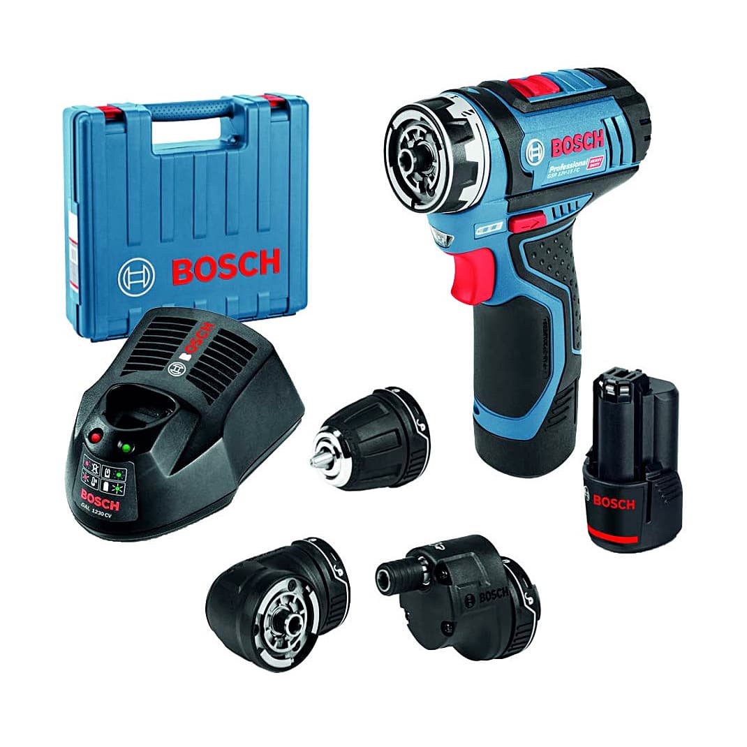 Bosch 12V Lithium-ion Professional Drill Driver (Cordless), GSR 12 V-15FC