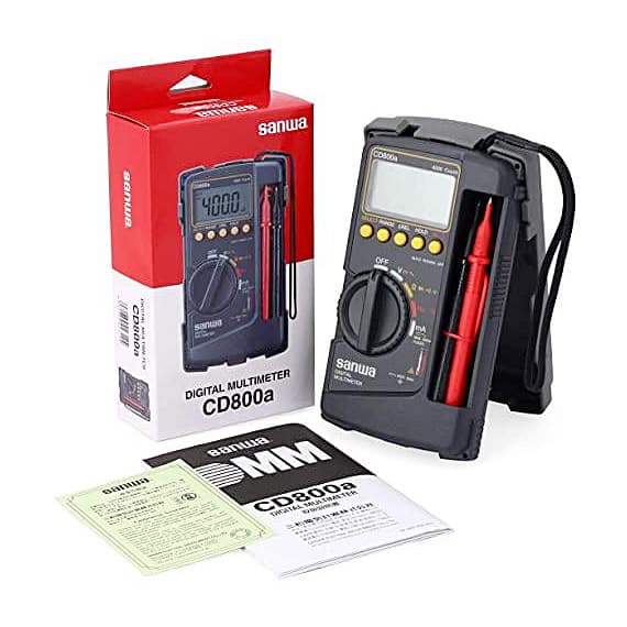 Sanwa 4000 Count Digital Multimeter with Tough Body Cover, CD800A