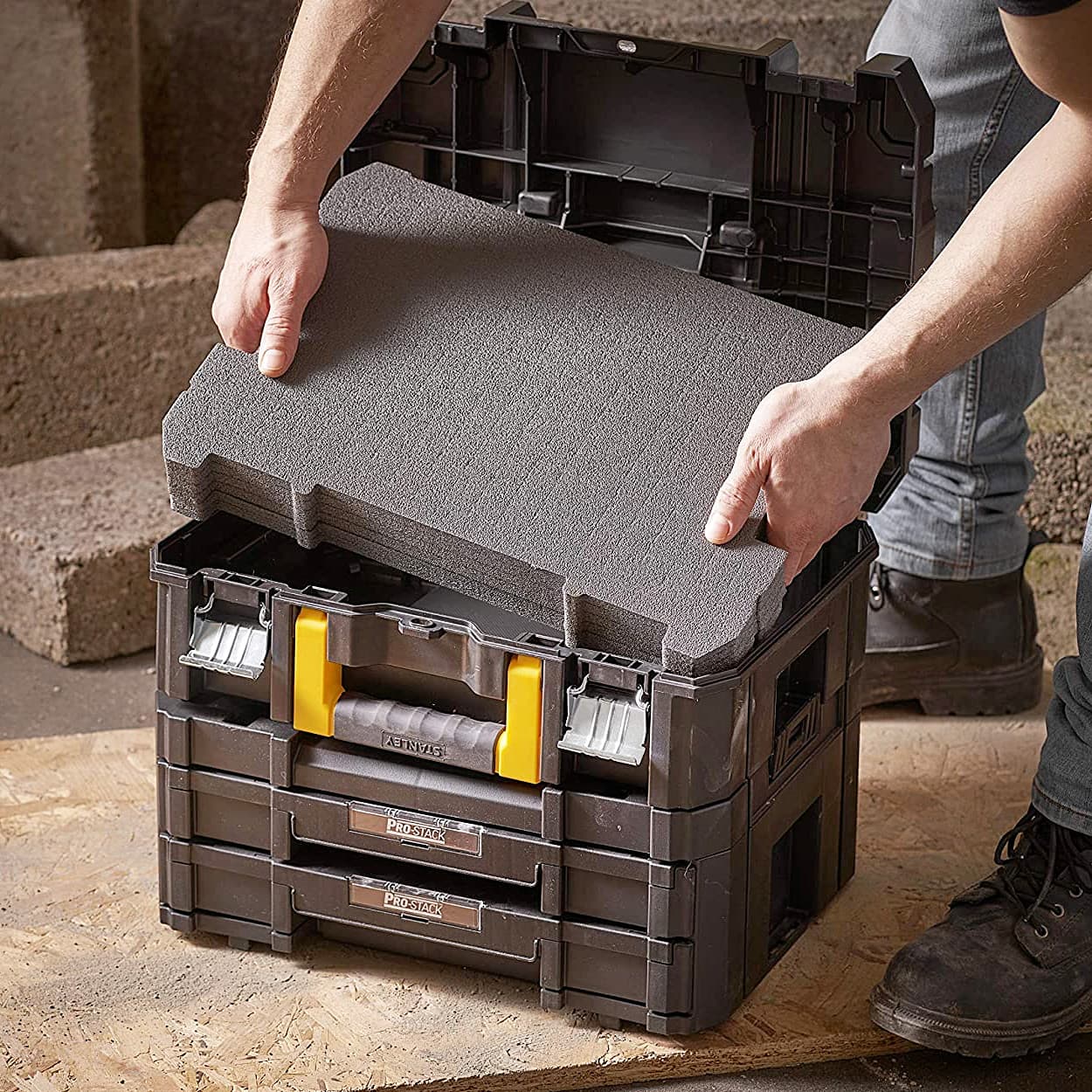 Stanley 17 Inch FatMax Foam Insert For Pro-Stack & Tstak Tool Boxes (Individually Adjustable), FMST1-72365