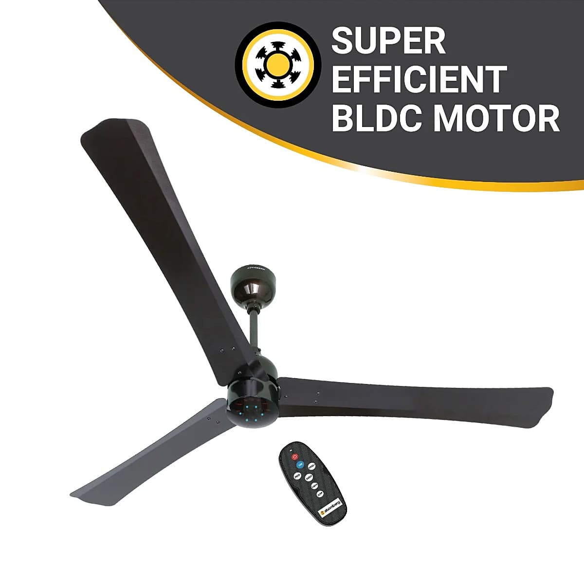 Atomberg Renesa+ 1400 mm Energy Efficient Dust Resistant Ceiling Fan with BLDC Motor and Remote (Earth Brown)
