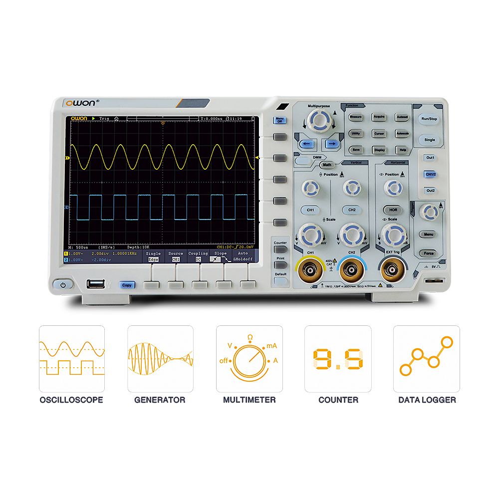 Owon 300MHz / 2.5GS/s Dual Channel Digital Storage Oscilloscope, XDS 3302