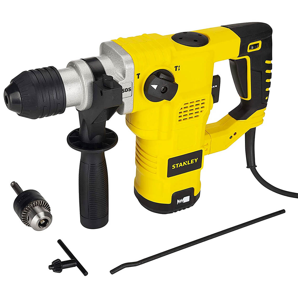 Stanley 32mm 1250W 3 Mode SDS Plus L-Shape Rotary Hammer With Kitbox, STHR323K-IN