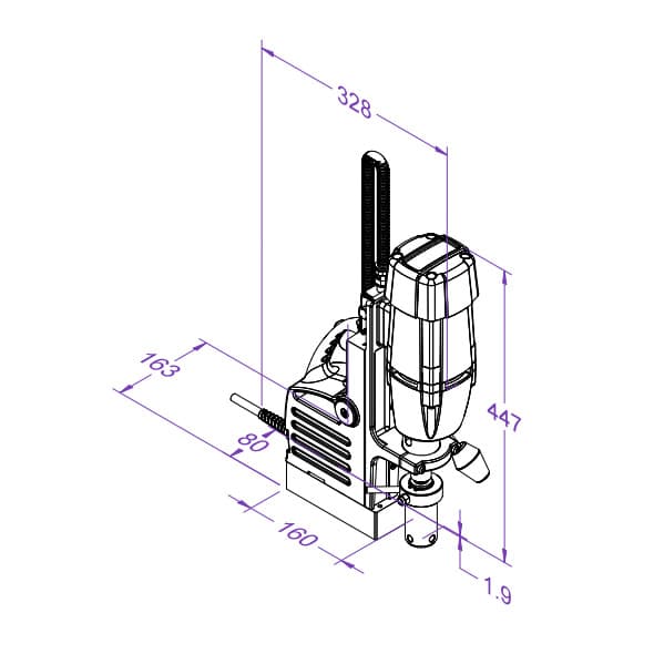 Eibenstock 42 mm Magnetic Core Drilling Machine, KBM 42 R-RL