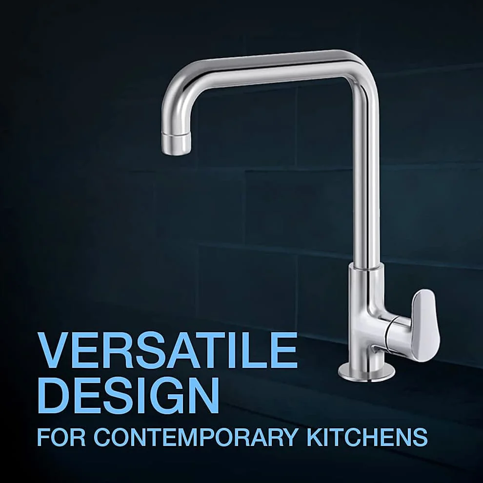 Kohler July Deck Mount Cold Only Kitchen Faucet In Polished Chrome Finish, K-20585IN-4-CP